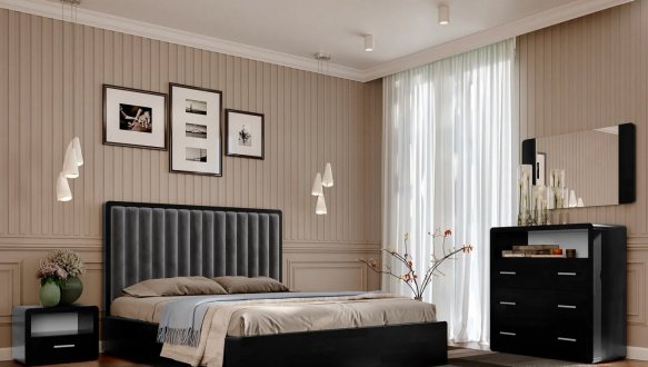 Ліжко дерев'яне з м'якою вставкою ArborDrev Глорія з підйомним механізмом та нішею для білизни Сосна / Бук 5