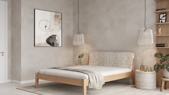 Ліжко двоспальне дерев'яне Лев Каліфорнія Масив бука 3