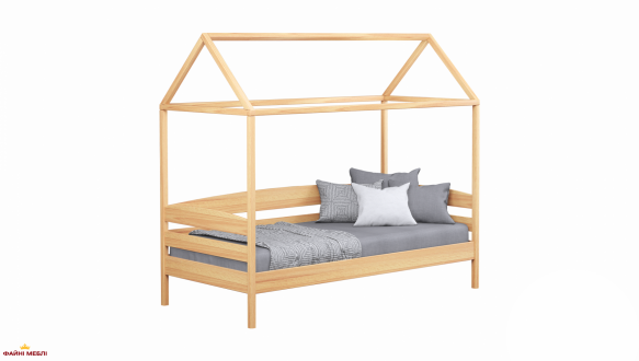 Кровать домик детская Массив бука Эстелла Амми Плюс 0