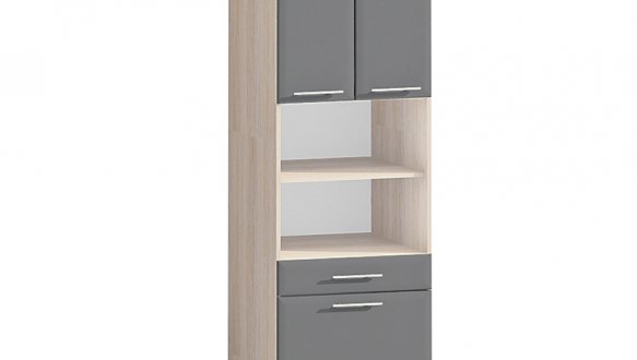 Шкаф П60.214.2Д3Я В.3 под духовку или микроволновку Хай-Тек глянец перламутр