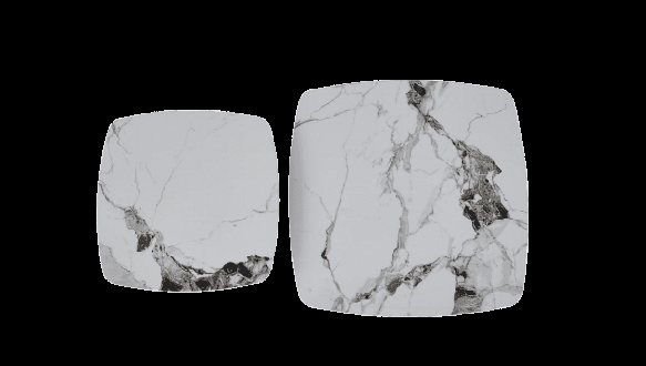 Журнальні столики (d80х42 + d60х51) Danton PP White Glossy 2