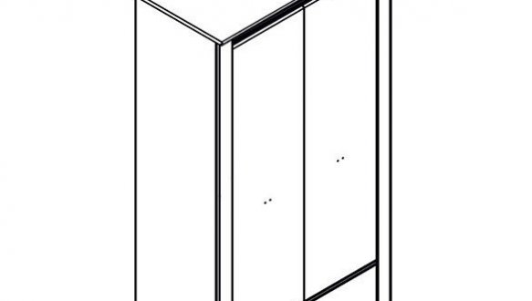 Шкаф комбинированный SZF2D Гербор Селена 2 дверный ясен снежный 0