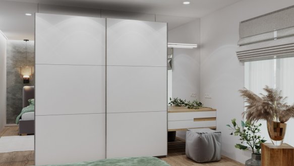 Шкаф-купе Дорос G-Caiser белый/белый 2 дверный 200 см 3