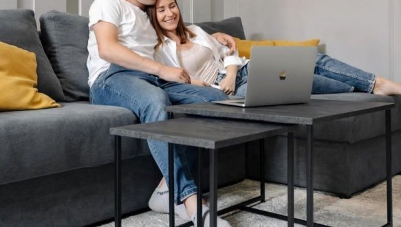 Комплект столиков Квадро S + М белый 3