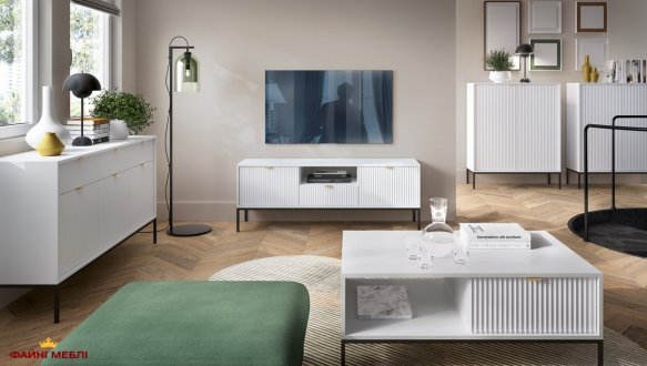 Тумба под ТВ Nova/Нова RTV154 Белый Perfect Home Ширина 154 см 8