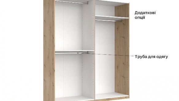 Шафа 4дв з дзеркалом Міромарк Тедді 4 дверний дуб артизан 180 см 13