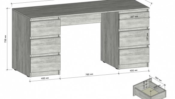 Стіл комп’ютерний білий Т228 6
