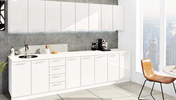 Кухонний комплект Фарбований високий глянець 3,2 м