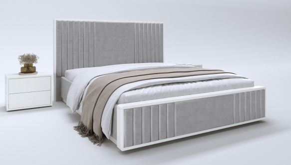 Ліжко дерев'яне DrevKO Аделіна 1 з підйомним механізмом та нішею для білизни Масив Бук 5