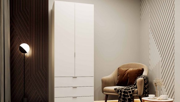 Шкаф Дорос Гелар двухдверный Белый 78 см