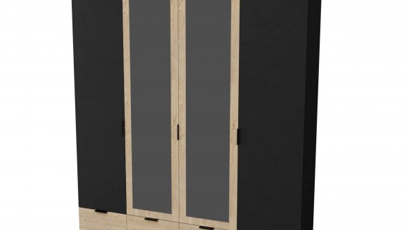 Шафа С-104 Neman Сканді 4 дверна графіт 189 см