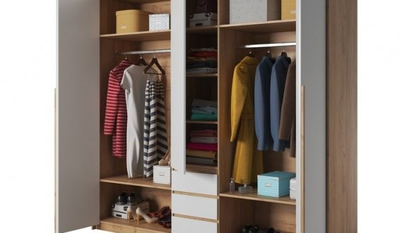 Шкаф 5D3S/230 Perfect Home Xelo 5 дверный белый 225 см 2