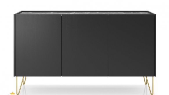 Комод Гармоні / Harmony K144 Чорний / Чорний мармур роял 3