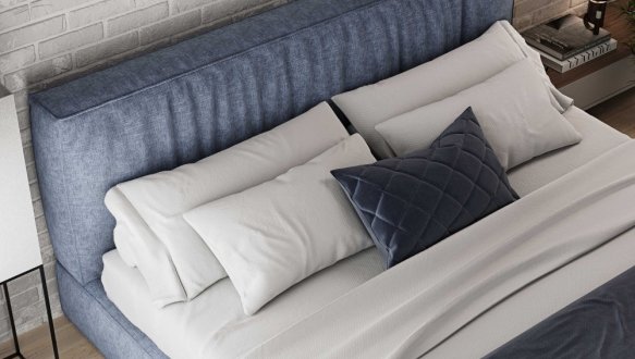 Ліжко м'яке двоспальне Woodsoft Bern / Берн з підйомним механізмом та нішею для білизни 4