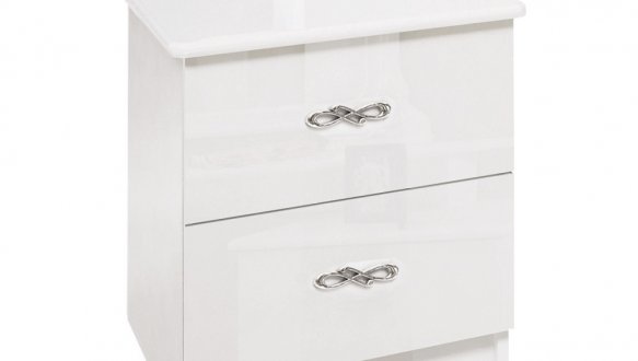 Тумба прикроватная Миромарк Provance/Прованс Белый глянец