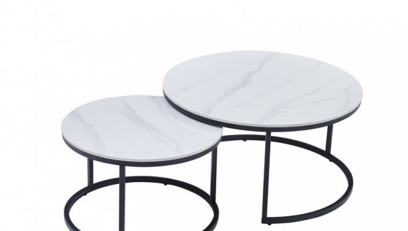 Комплект із двох журнальних столів CT-35 Лоренза каса вайт 0