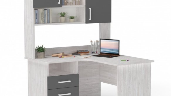 Стол угловой с надстройкой 2