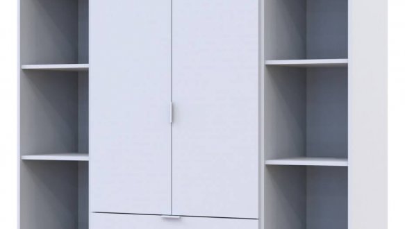 Комплект Дорос Гелар белый с 2 ​​Этажерками 2 ДСП 153,9 см 0