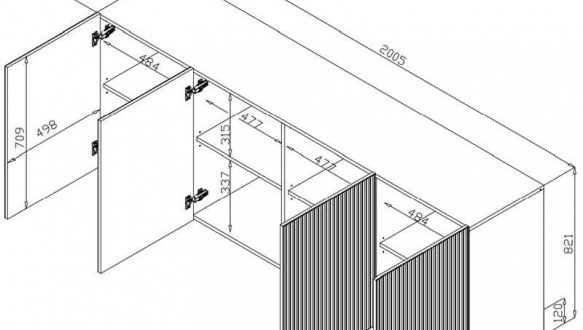 Комод 200 4D Pafos 2