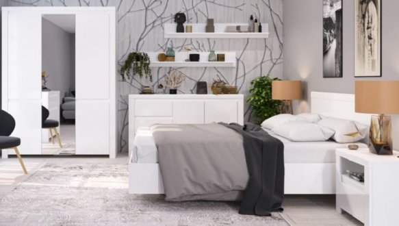 Модульная спальня Lingo/Линго Mebelbos Белый глянец