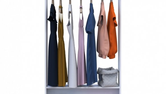 Гардеробная стойка Д2 белый 3