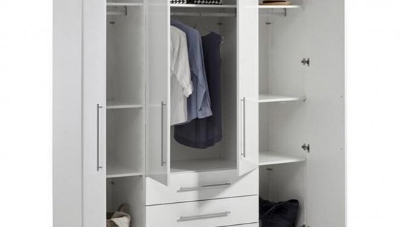 Шкаф 4дв 3шх Миромарк Магнум 4 дверный белый 196 см 2