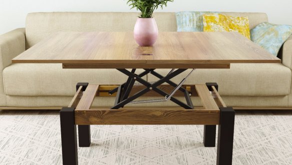 Стол-трансформер B-Fly Дуб Барокко янтарный/Венге