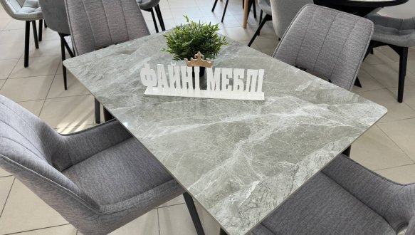 Стіл Rikard 120 Snow Stone Glossy 2