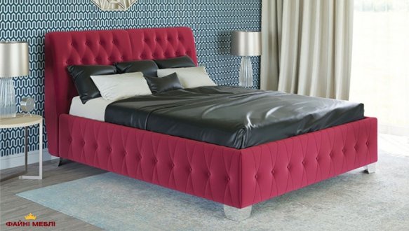 Ліжко м'яке двоспальне Городок меблі Октавія без підйомного механізму 0