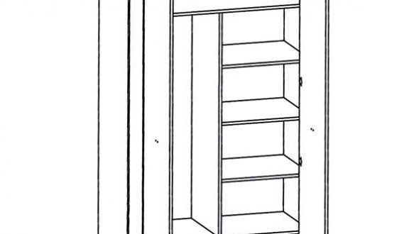 Шкаф комбинированный SZF2D Гербор Селена 2 дверный ясен снежный 1
