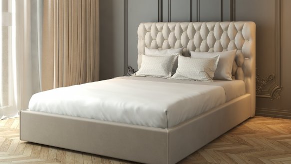 Ліжко м'яке двоспальне Лев Анталія з підйомним механізмом та нішею для білизни 3