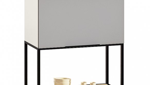 Тумба верхняя В60.72.1Д металл.открытая Gola ручка Окрашенный Высокий Глянец