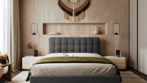 Кровать мягкая Виорина деко Tiramisu / Тирамису без подьемного механизма 9