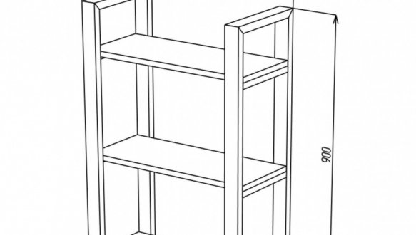 Полка LOFT 600 Дуб Сонома / Чёрный мат MebliRoMax 0