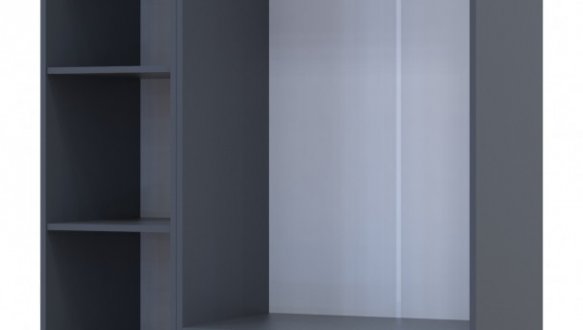 Шкаф для одежды Дорос Гелар графит 2-х дверный/Зеркало 116,5 см 4