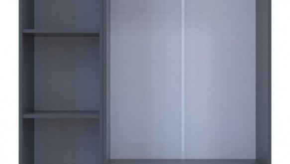 Шкаф для одежды Дорос Гелар графит 2-х дверный/Зеркало 116,5 см 0