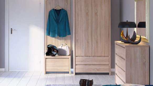 Модульная прихожая BRW Poland Kaspian / Каспиан Дуб сонома