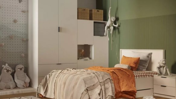 Шафа для одягу Matroluxe Junior / Джуніор 2 дверна з 2 шухлядами 100 см 2