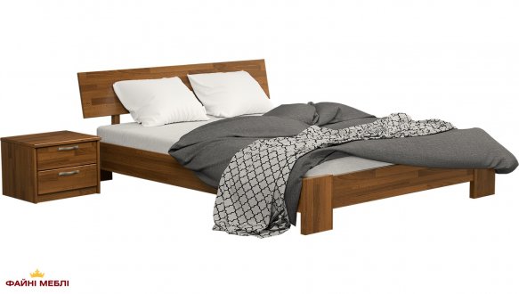 Ліжко дерев'яне Естелла Титан / Серія Тесса Щит / Масив Бук 2