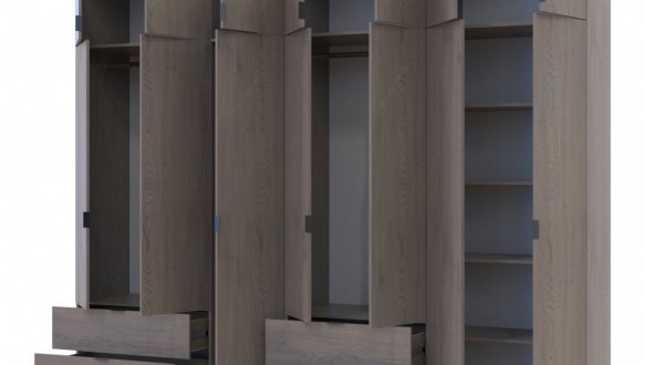 Шкаф для одежды Дорос Лукас канноло 7 дверный 295 см 0