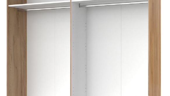Шкаф-купе с зеркалом Миромарк Луна 2 дверный дуб крафт 250 см 14