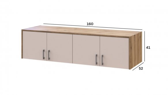 Антресоль Doros Ронді 4-дверна Дуб Артізан / Кашемір 0