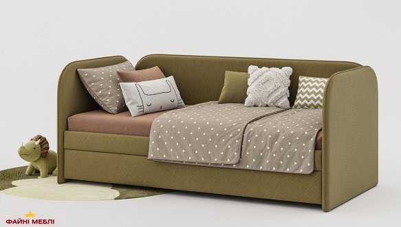 Кровать детская мягкая с дополнительным спальным местом и бортиком Wooodsoft Todi / Тоди 14