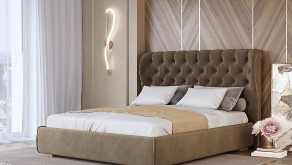 Ліжко м'яке двоспальне Лев Амстердам 2