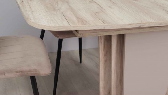 Стол Avalon Интарсио Дуб Крафт Серый/Латте Раскладной 140/180 см 6