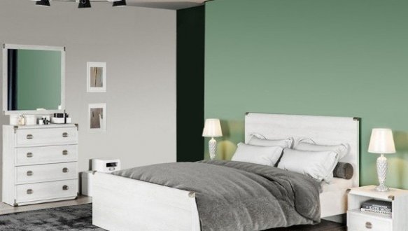 Ліжко ВМК-Україна JLOZ Монтана Каньйон ДСП біле без вкладу 2