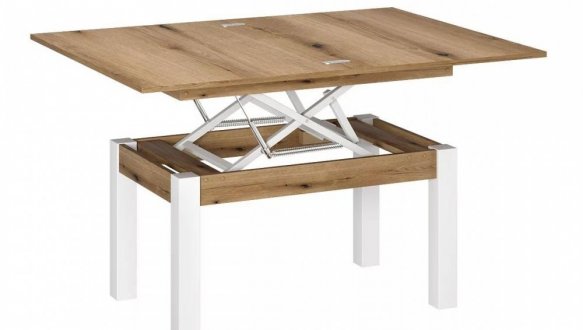  Стол-трансформер B-Fly Art In Head Дуб Эвок / Белый бриллиант 3