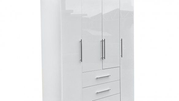 Шкаф 4дв 3шх Миромарк Магнум 4 дверный белый 196 см 0