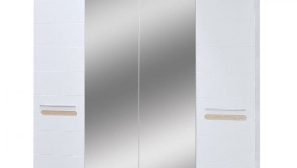 Шафа 4ДЗ Світ Меблів Б'янко Білий 4 дверна білий глянець 200 см