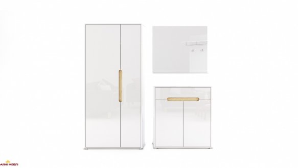 Модульная прихожая Миромарк Стелла Белый глянец 5